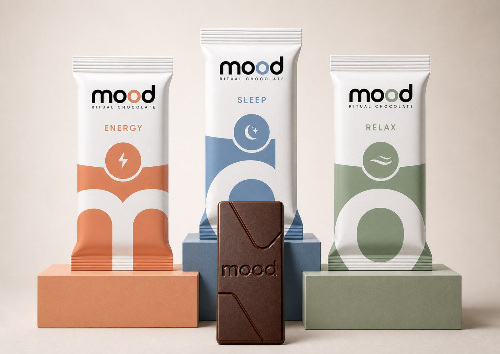 שלושת מוצרי MOOD — ENERGY, RELAX ו־SLEEP